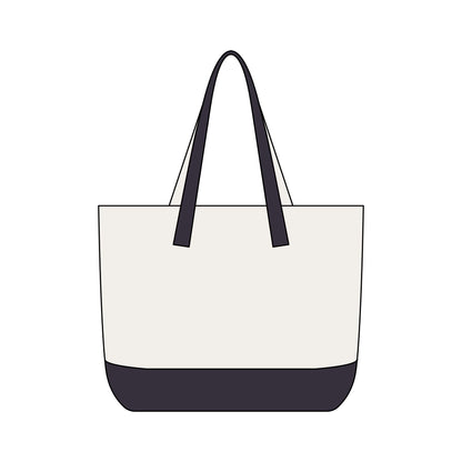 Cute Cat Face Canvas Tote Bag —  'Purr More, Hiss Less' Zippered Beach & Market Tote (Additional Colors)