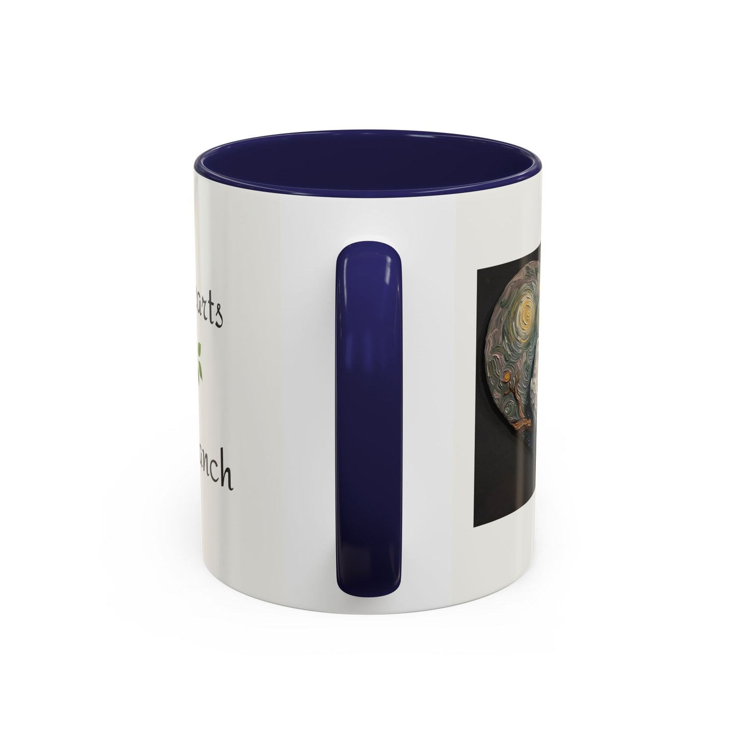 Two Doves Hearts One Branch Romantic Love Accent Coffee Mug (Additional Color)