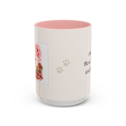 Valentine's Romantic Samoyed Theme "I Woof You More...' Accent Coffee Mug, 11 oz or 15 oz (Additional Color)