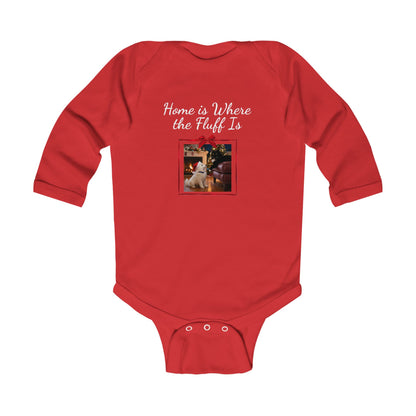 Infant Christmas Theme Bodysuit - 'Home is Where the Fluff Is' (Additional Colors)