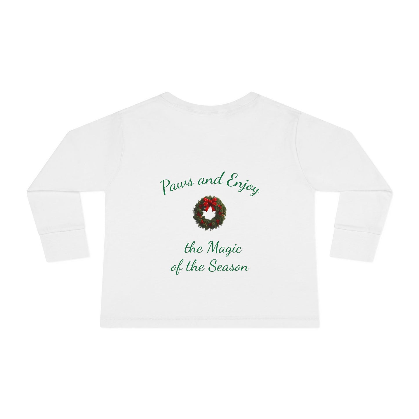 Cozy Toddler Christmas Long Sleeve Tee - 'Home is Where the Fluff Is' (Additional Color)