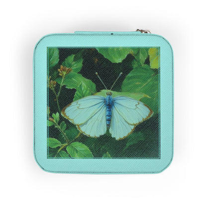 Nature-Inspired Butterfly-Theme Travel Jewelry Case - Compact Jewelry Organizer for Rings, Earrings & Necklaces (Additional Colors & Design)