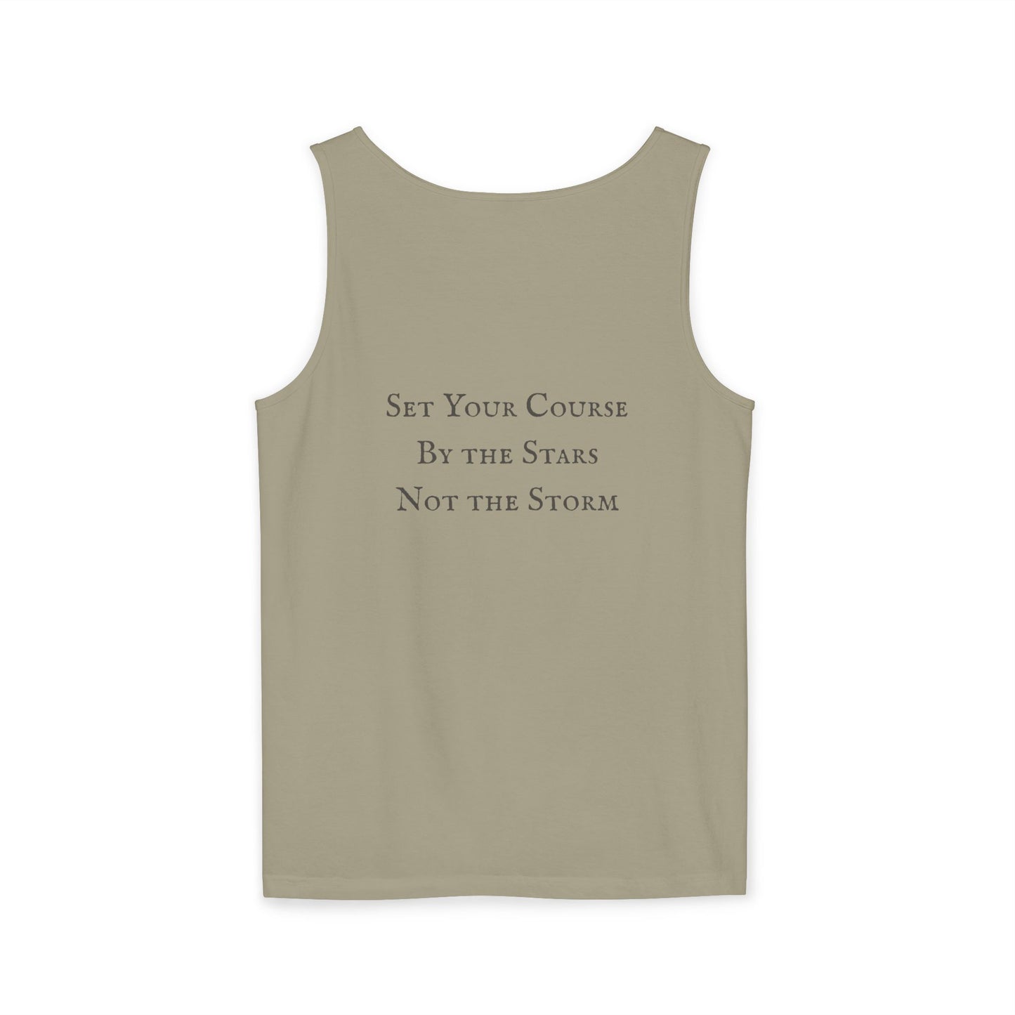 Unisex Adult Nautical Sailboat Tank Top — 'Set Your Course By The Stars, Not The Storm' Beach Graphic Tank (Additional Colors)
