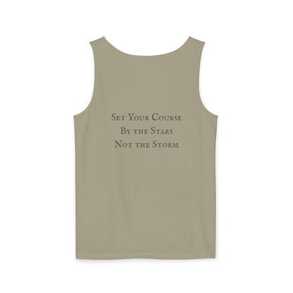 Unisex Adult Nautical Sailboat Tank Top — 'Set Your Course By The Stars, Not The Storm' Beach Graphic Tank (Additional Colors)