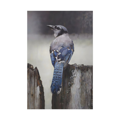Nature-Inspired Bluejay Bird Wall Art Print