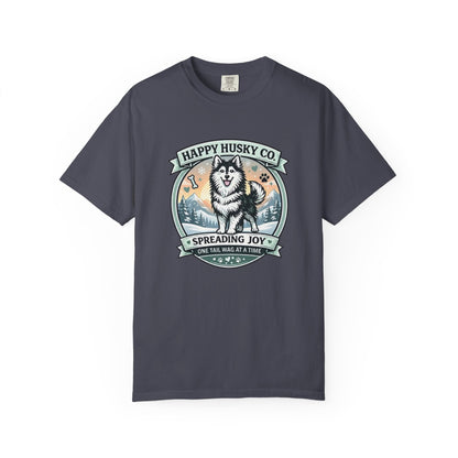 Unisex Adult Happy Husky Co. Design Logo T-Shirt — "Spreading Joy One Tail Wag At A Time" Graphic Tee (Additional Colors)