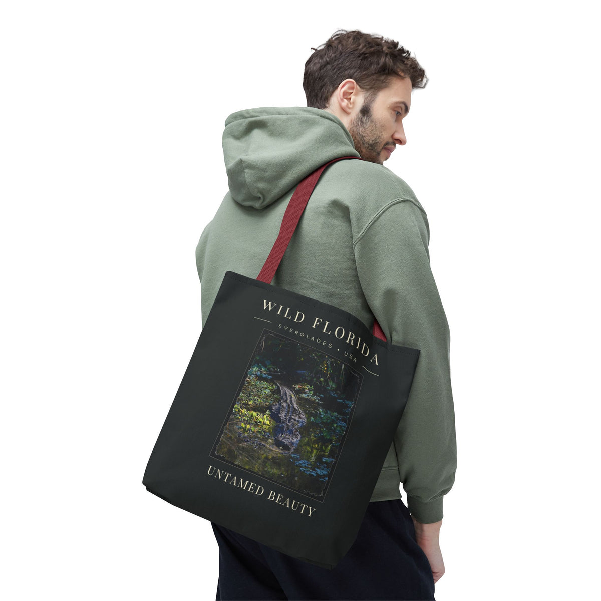 Wild Florida Tote Bag — ‘Untamed Beauty’ Everglades Alligator Nature Tote
