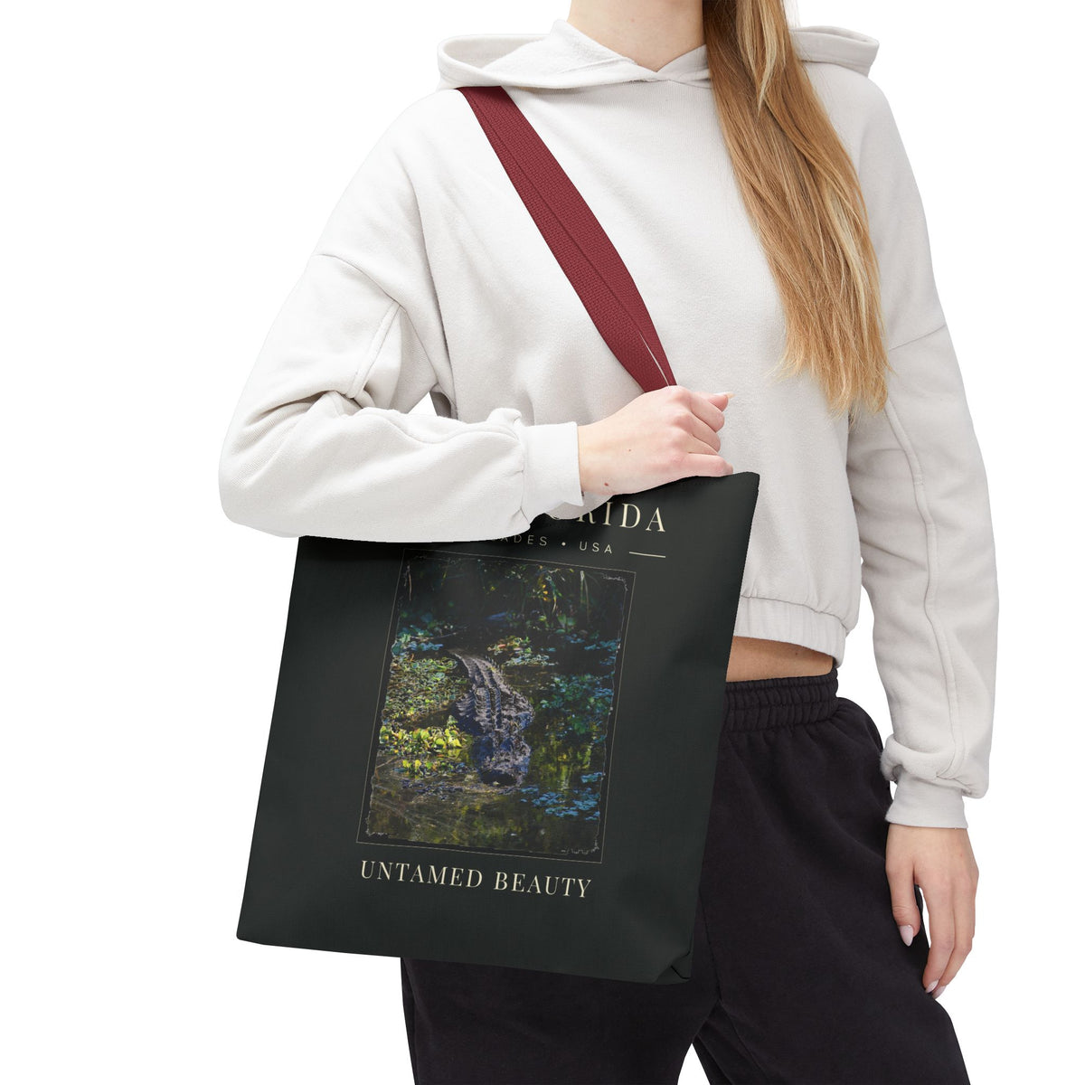Wild Florida Tote Bag — ‘Untamed Beauty’ Everglades Alligator Nature Tote
