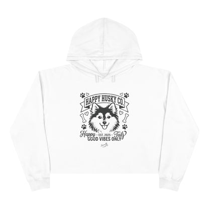Happy Husky Co. 'Happy Tails, Good Vibes Only' Crop Hoodie (Additional Colors)