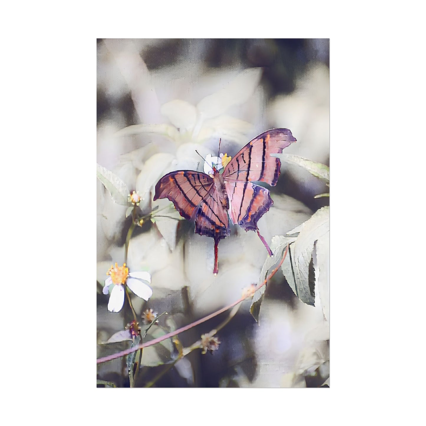 Nature-Inspired Orange Butterfly Wall Art Print