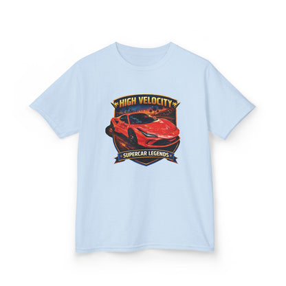 Kids Red/Orange 'High Velocity' Sportscar Theme Supercar Legends Series Graphic Cotton Tee (Additional Colors)