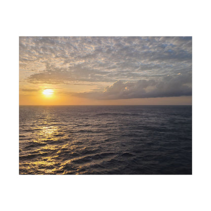 Nature Sunset Over the Ocean Water Wall Art Print