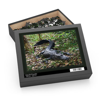 Wild Florida Alligator Nature Puzzle — Wildlife Photo Jigsaw (120/252/500 Piece)