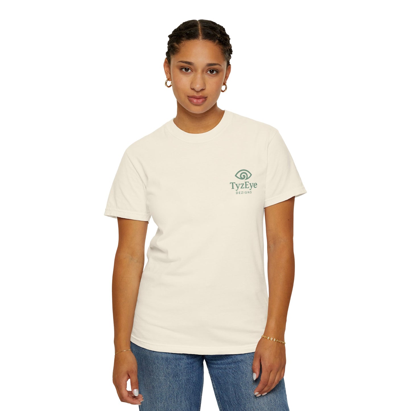 Unisex Adult Beach Sunset Sailboat Back Design T-Shirt — Nautical Coastal Graphic Tee w/ Logo (Additional Color)
