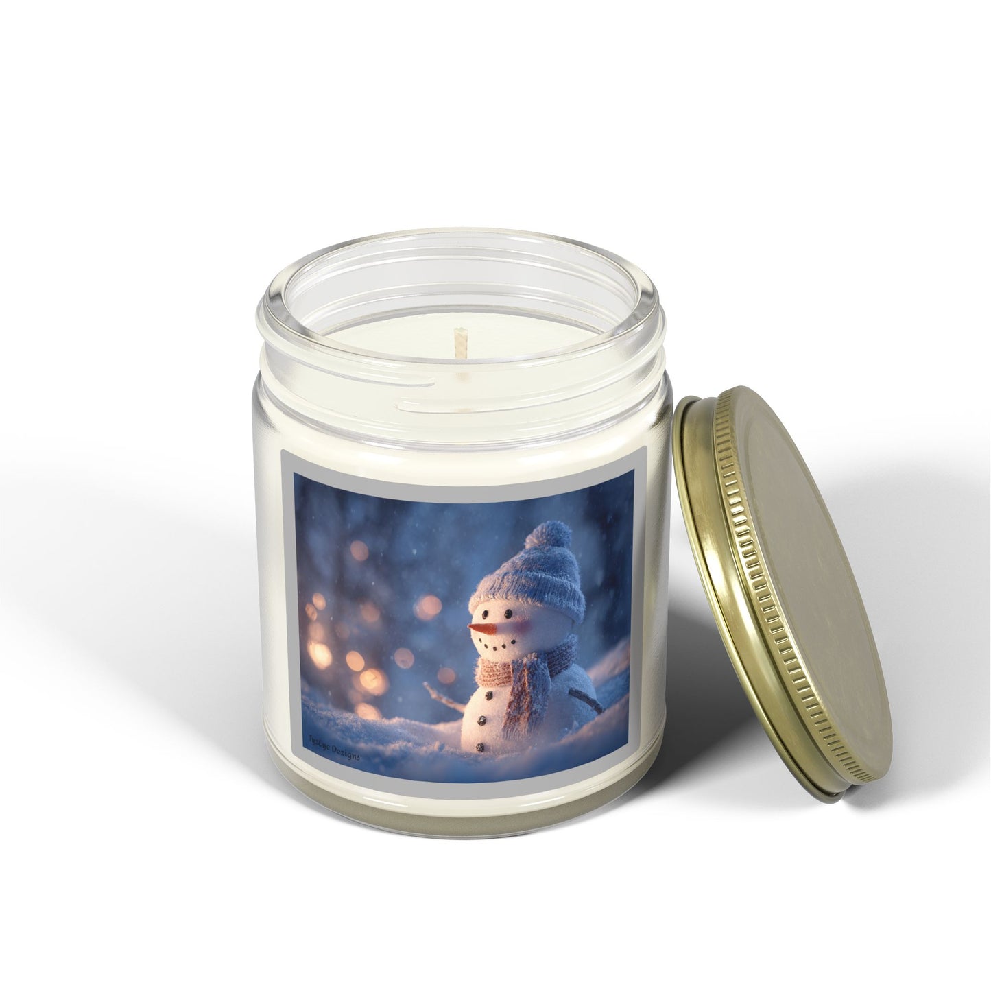Winter Snowman Coconut Apricot Wax Scented Candle (Choice of Scents, 9oz)