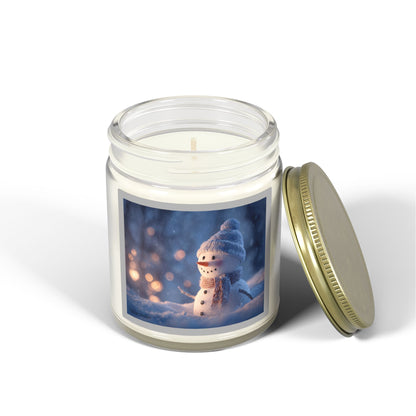 Winter Snowman Coconut Apricot Wax Scented Candle (Choice of Scents, 9oz)