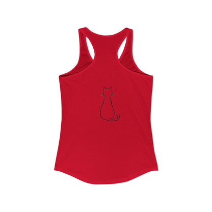 Catitude - 'Purr More Hiss Less' Double-Side Design Women's Racerback Tank Top (Additional Colors)