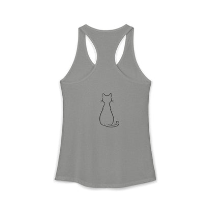 Catitude - 'Purr More Hiss Less' Double-Side Design Women's Racerback Tank Top (Additional Colors)