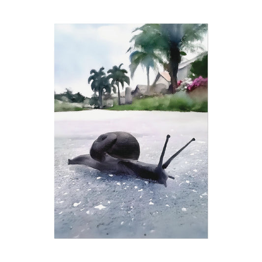 Nature-Inspired 'At a Snail's Pace' Wall Art Print