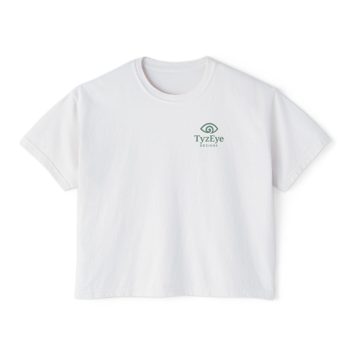 Women's Sunset Beach Scene II Back Design Boxy Tee - Tropical Palm Tree 'Lost In the Horizon' Graphic Tee (Additional Colors)