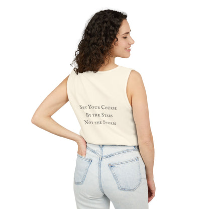 Unisex Adult Nautical Sailboat Tank Top — 'Set Your Course By The Stars, Not The Storm' Beach Graphic Tank (Additional Colors)