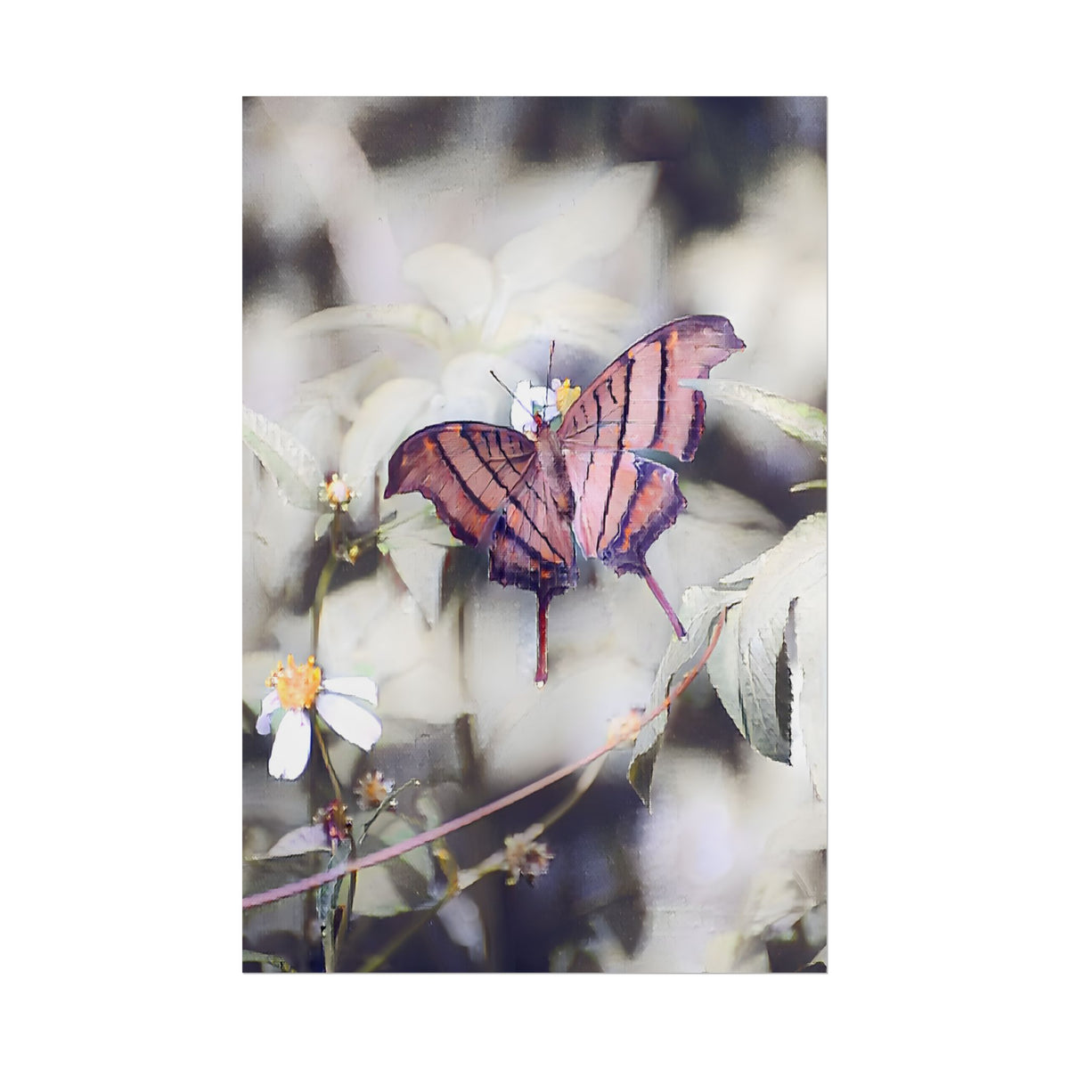 Nature-Inspired Orange Butterfly Wall Art Print