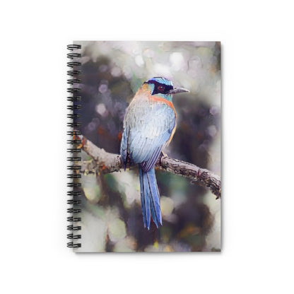 Nature-Inspired Watercolor Style Tropical Bird Spiral Bound Journal (Ruled)