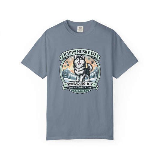 Unisex Adult Happy Husky Co. Design Logo T-Shirt — "Spreading Joy One Tail Wag At A Time" Graphic Tee (Additional Colors)