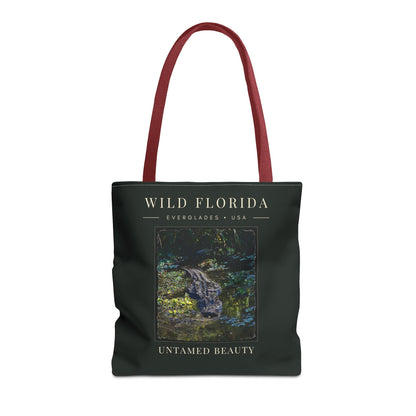 Wild Florida Tote Bag — ‘Untamed Beauty’ Everglades Alligator Nature Tote