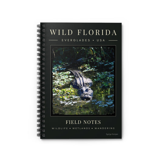 Wild Florida Alligator Design Spiral Notebook – Wildlife Journal, Nature Lover Gift