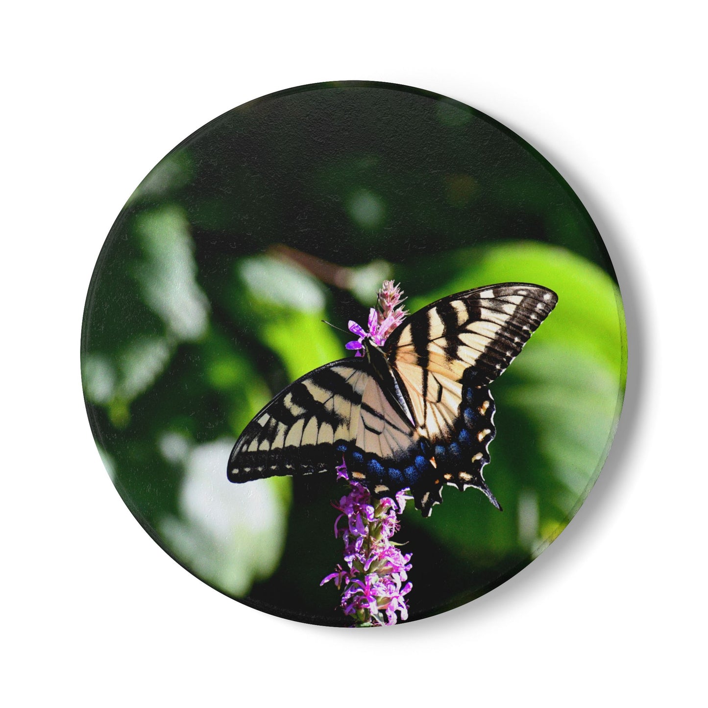 Nature-Inspired Butterfly Garden Collectible Ceramic Coaster, 1 Piece