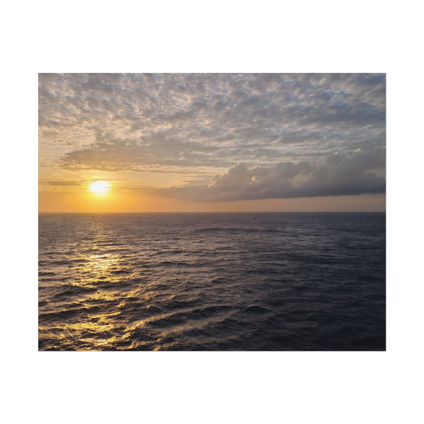 Nature Sunset Over the Ocean Water Wall Art Print