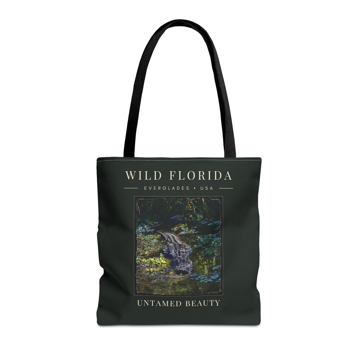 Wild Florida Tote Bag — ‘Untamed Beauty’ Everglades Alligator Nature Tote