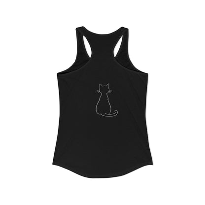 Catitude - 'Purr More Hiss Less' Double-Side Design Women's Racerback Tank Top (Additional Colors)