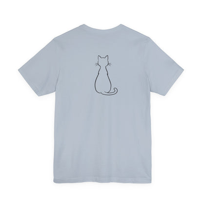 Adult Catitude Tee 'Purr More, Hiss Less' & Cat Silhouette Double-Sided Minimalist Cat T‑Shirt (Additional Colors)