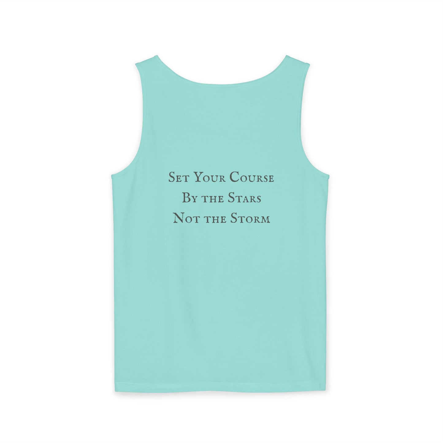 Unisex Adult Nautical Sailboat Tank Top — 'Set Your Course By The Stars, Not The Storm' Beach Graphic Tank (Additional Colors)