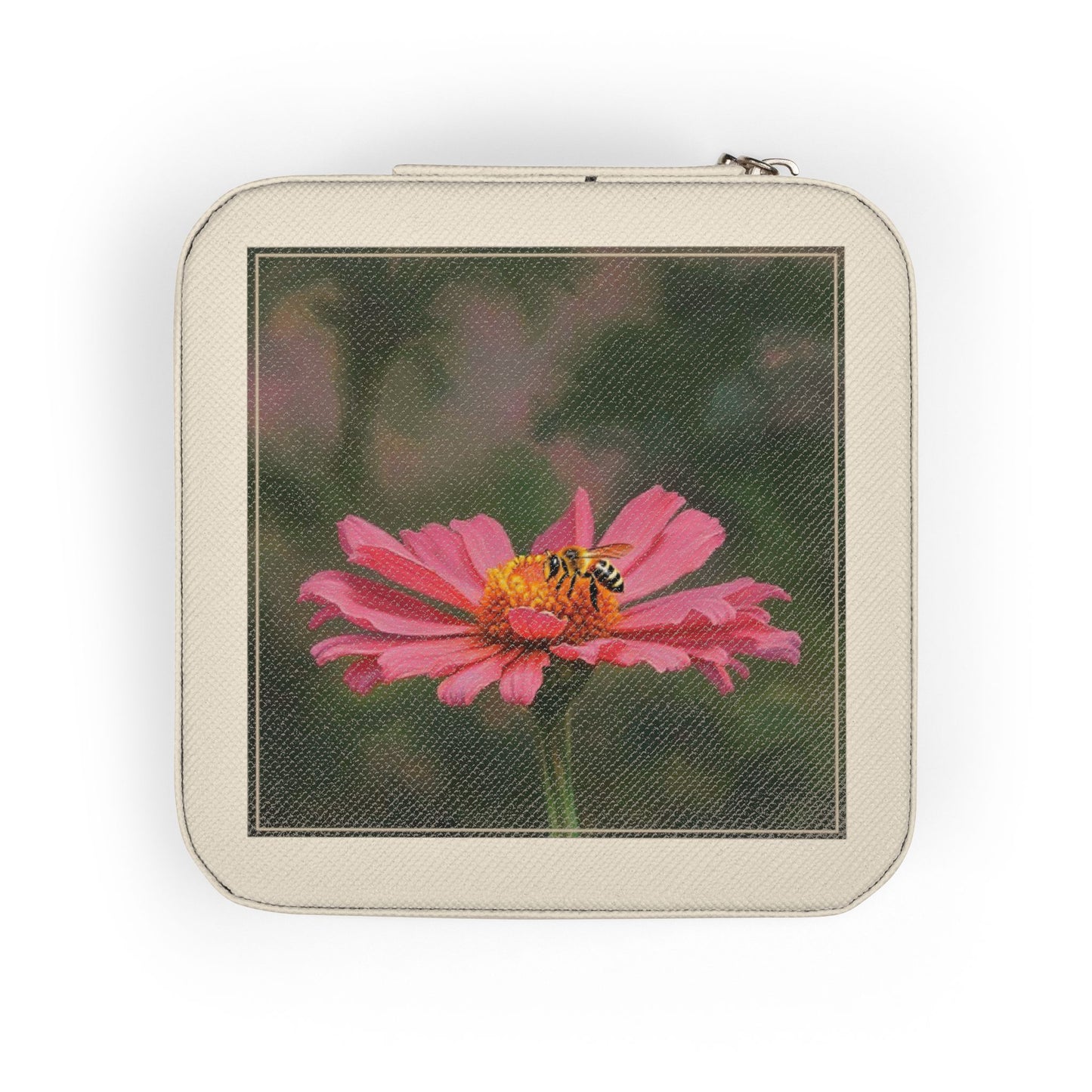 Nature-Inspired Flower-Theme Travel Jewelry Case - Compact Jewelry Organizer for Rings, Earrings & Necklaces (Additional Colors & Design)