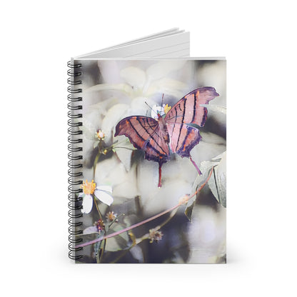 Butterfly Botanical Spiral Notebook — Ruled Journal for Nature Lovers