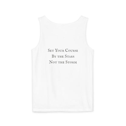 Unisex Adult Nautical Sailboat Tank Top — 'Set Your Course By The Stars, Not The Storm' Beach Graphic Tank (Additional Colors)