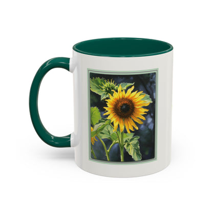 Nature Sunflower Art Ceramic Coffee Mug (11oz & 15oz, Additional Colors)