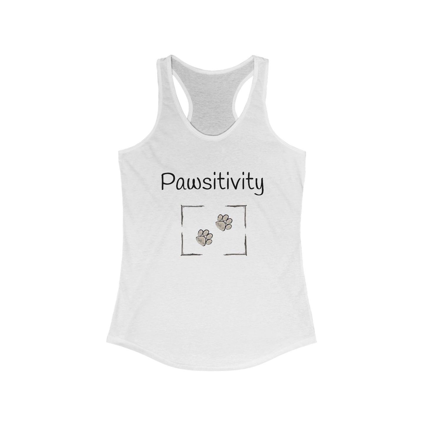 Women's 'Pawsitivity' Racerback Tank Top (Additional Colors)