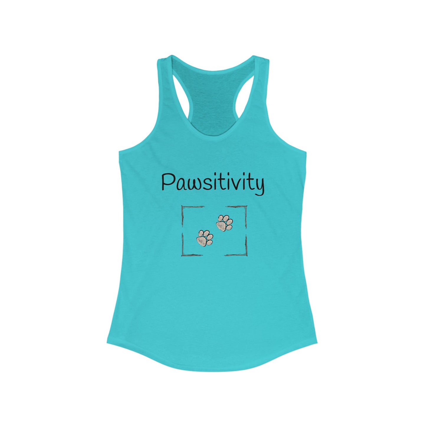 Women's 'Pawsitivity' Racerback Tank Top (Additional Colors)