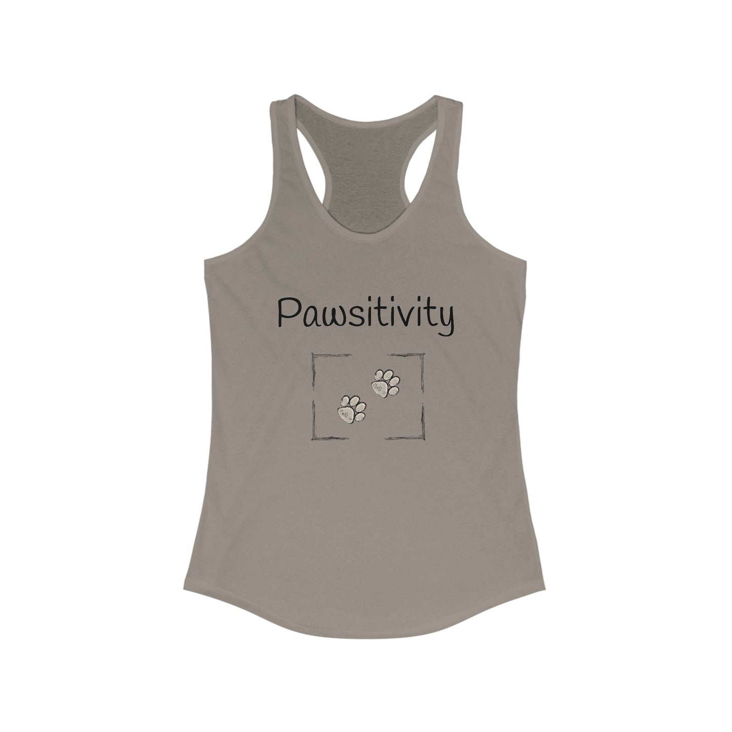 Women's 'Pawsitivity' Racerback Tank Top (Additional Colors)