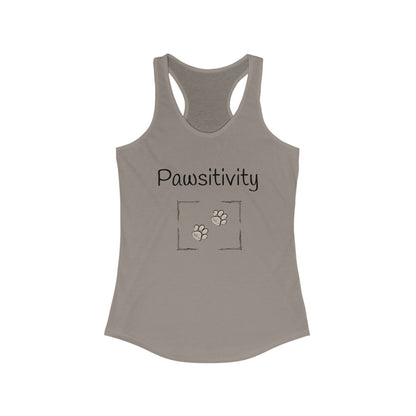 Women's 'Pawsitivity' Racerback Tank Top (Additional Colors)