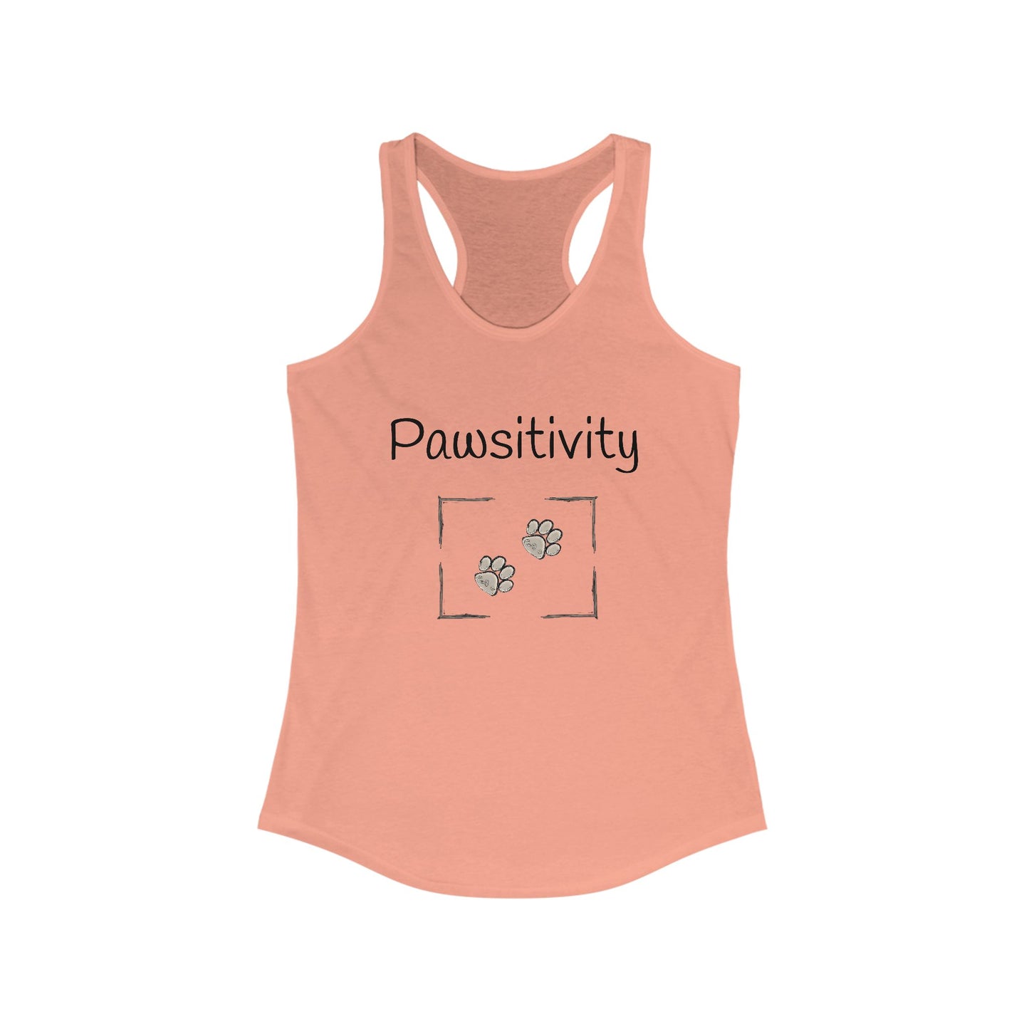Women's 'Pawsitivity' Racerback Tank Top (Additional Colors)