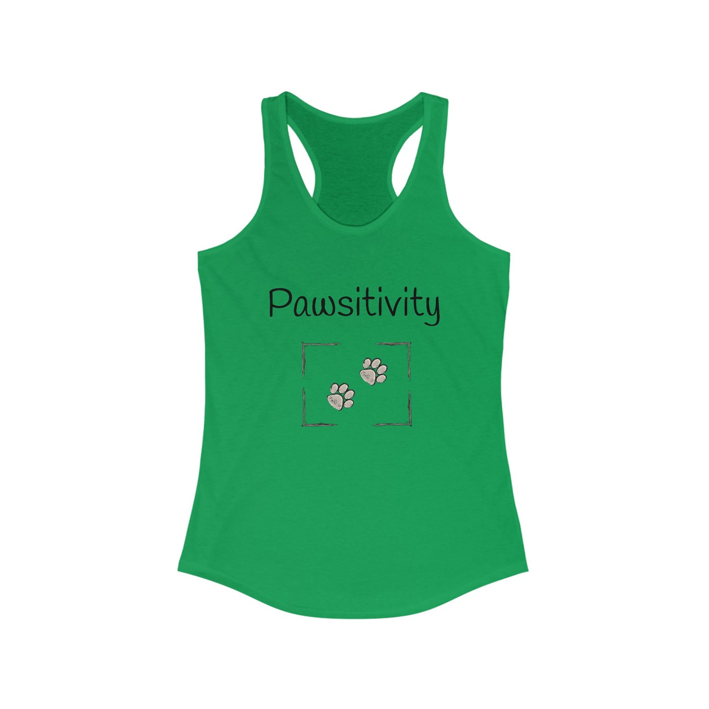 Women's 'Pawsitivity' Racerback Tank Top (Additional Colors)