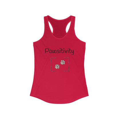Women's 'Pawsitivity' Racerback Tank Top (Additional Colors)