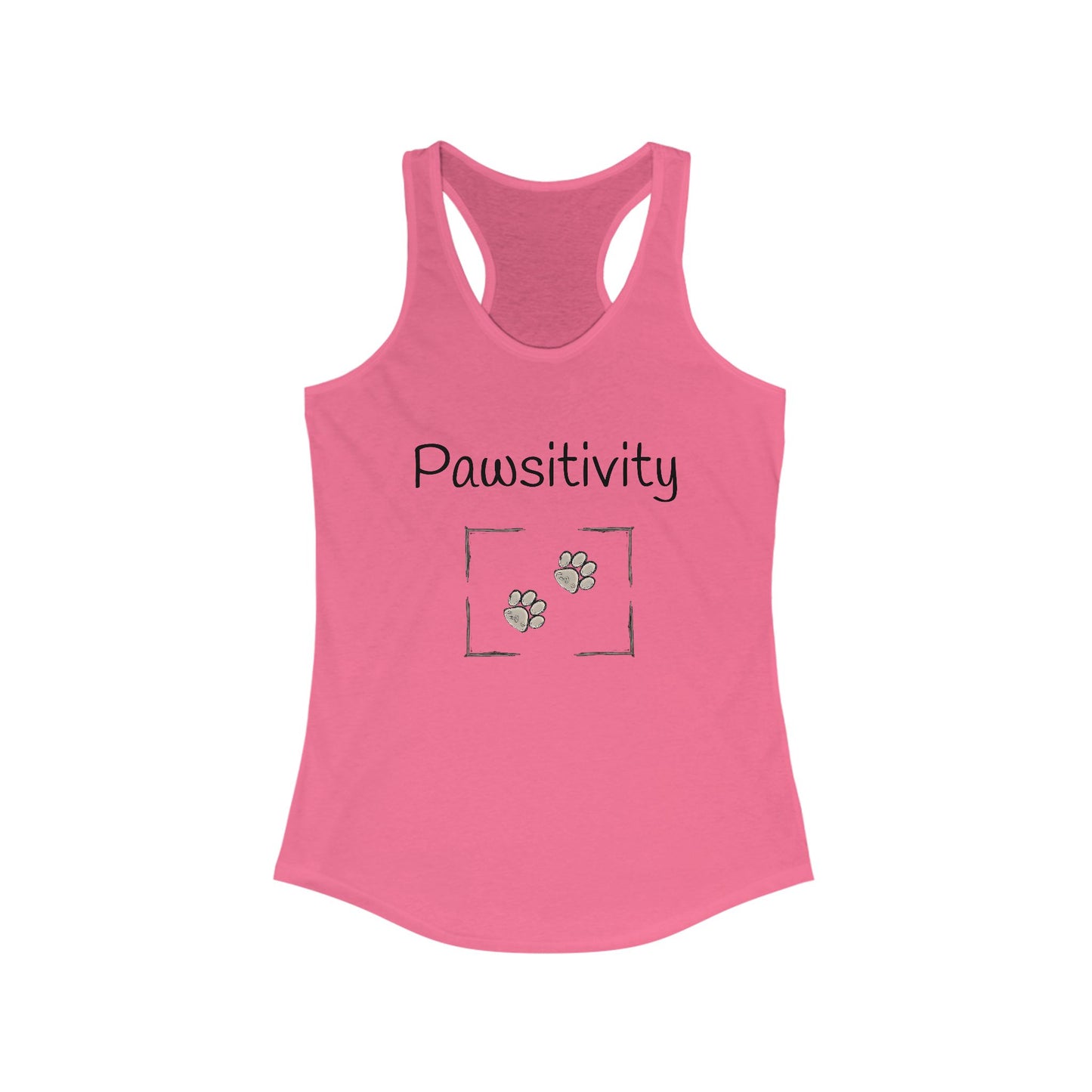 Women's 'Pawsitivity' Racerback Tank Top (Additional Colors)