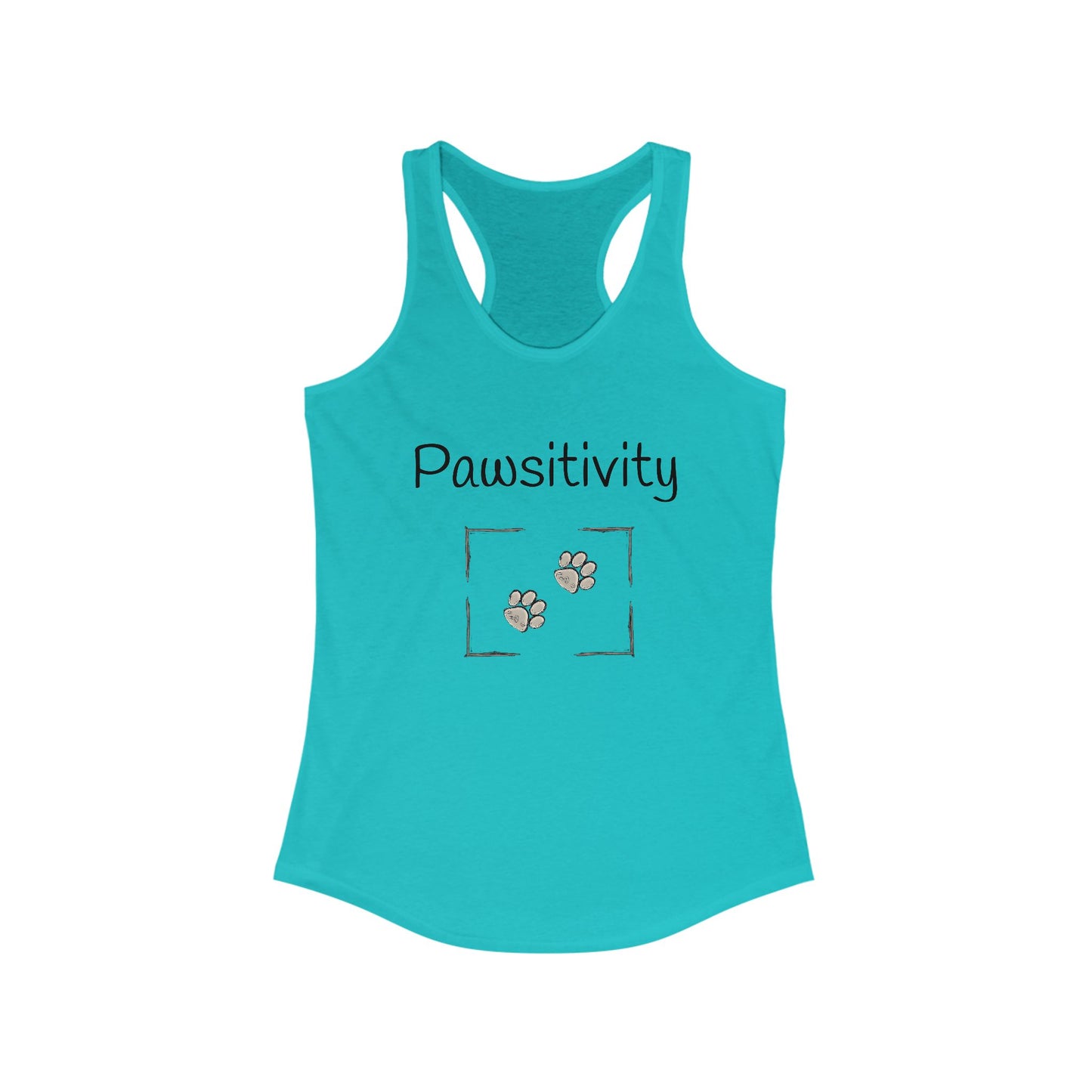 Women's 'Pawsitivity' Racerback Tank Top (Additional Colors)