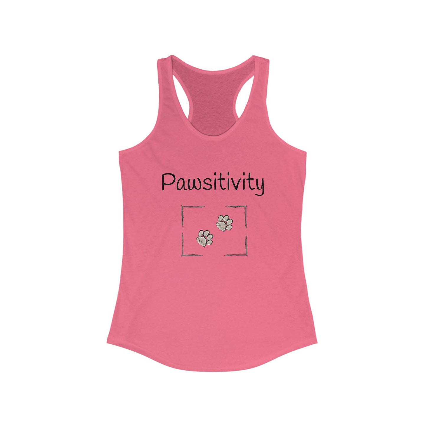 Women's 'Pawsitivity' Racerback Tank Top (Additional Colors)